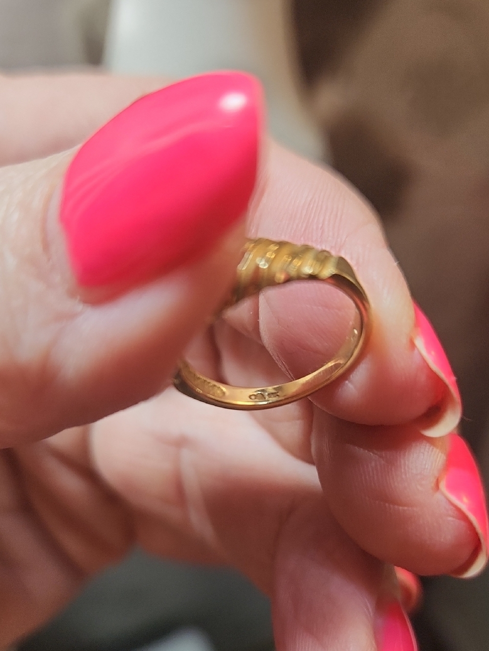 10ktGold Ribbed Dome Ring - Women Jewelry Pinkie - Picture 4 of 5